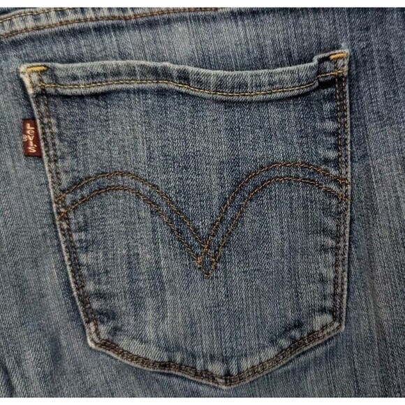 Levi's 505 Jeans Womens 16M x 33 Blue Mid-Rise Straight Leg Denim Pants - Picture 7 of 10